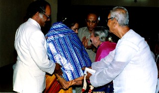 S. Ram Bharati and Sangeetha Kalanidhi Smt. D.K. Pattammal and her husband Iswaran
