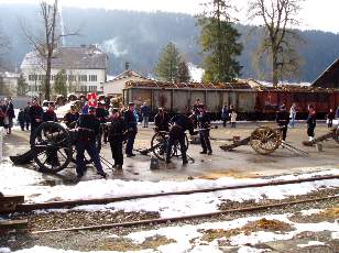 Comm�moration 1 f�vrier 1871, l'arm�e du G�n�ral Bourbaki entre aux Verri�res