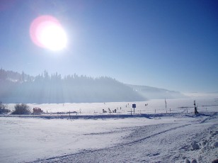 Le lac des Taill�res en hiver